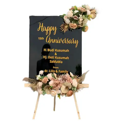 Papan Bunga Akrilik Bahagia